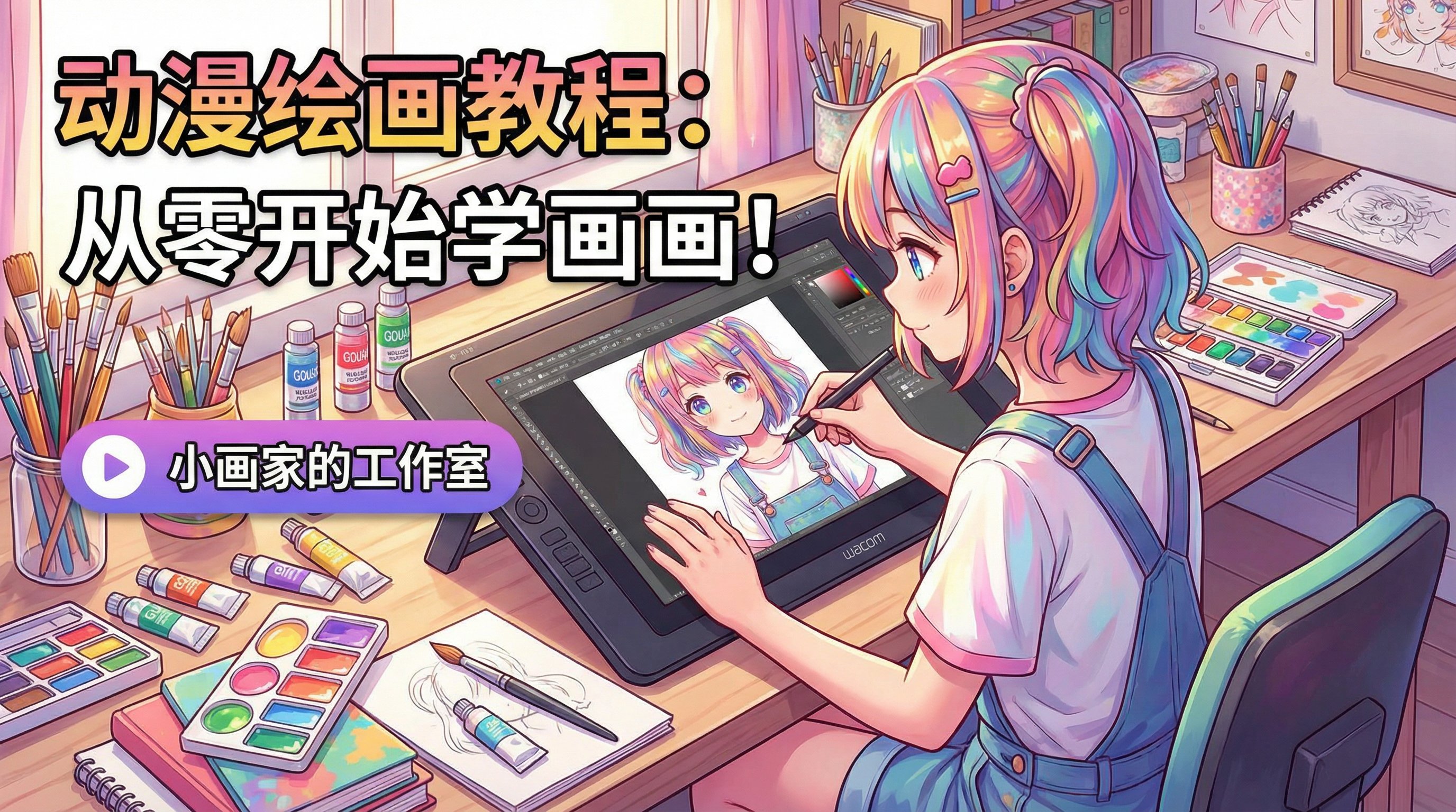 糖心vlog绘画教程视频